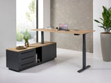 Directiebureau Ora 224x180 cm elektrisch zit-sta halifax eiken