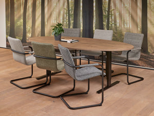 Vergadertafel Ora 220x110 cm ovaal T-poot