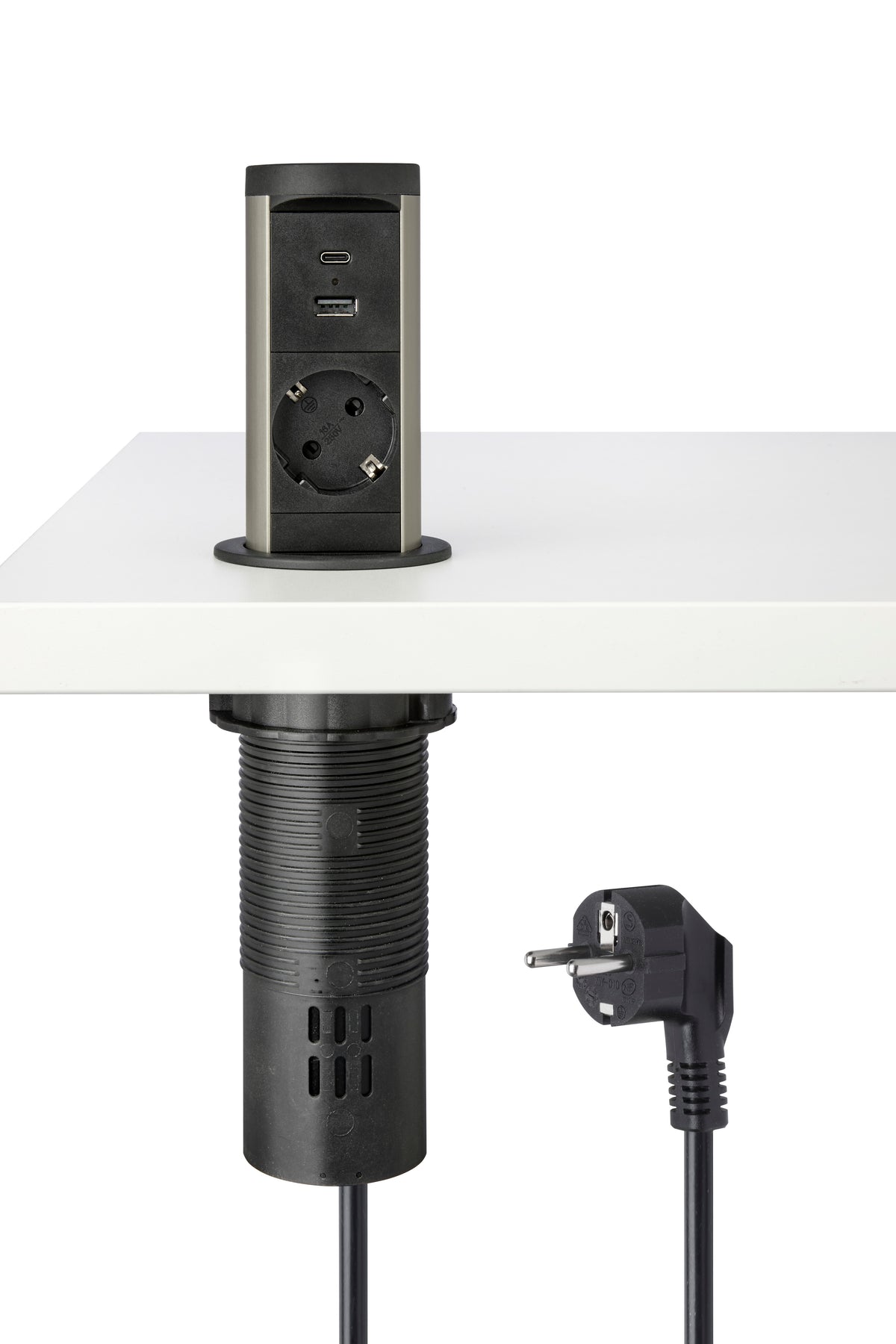 Pop-up stopcontact Ora 6 cm met draadloze lader
