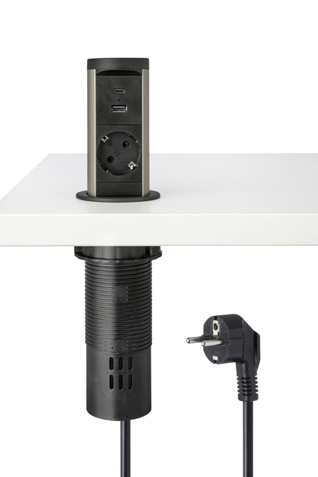 Pop-up stopcontact Ora 6 cm met draadloze lader