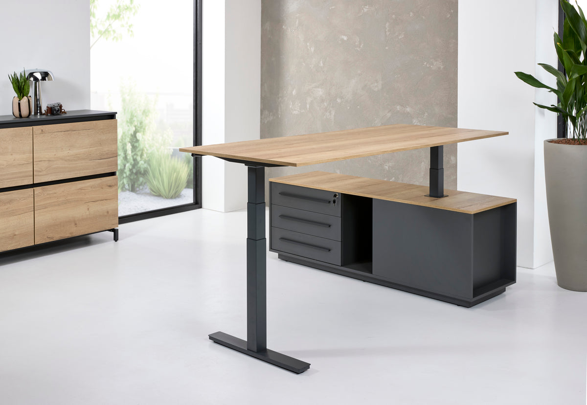 Directiebureau Ora 224x180 cm links halifax eiken