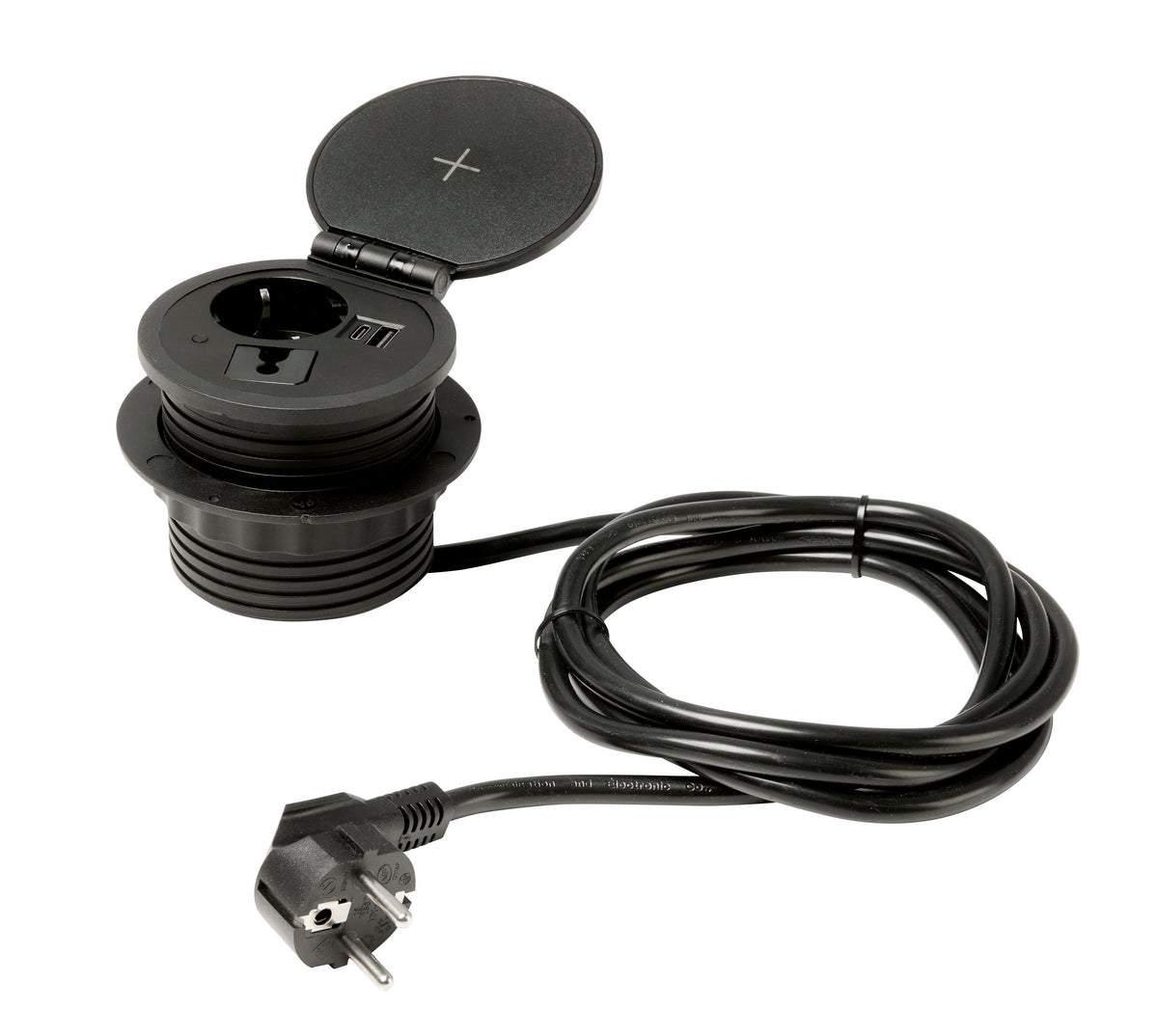 Draadloze lader Ora inbouw 8 cm met afsluitklep