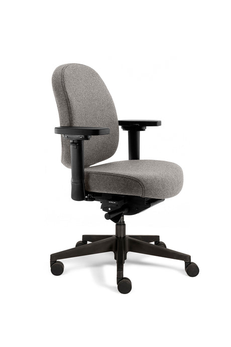 Directiestoel TPX Compact met middelhoge rug lichtgrijs wolvilt