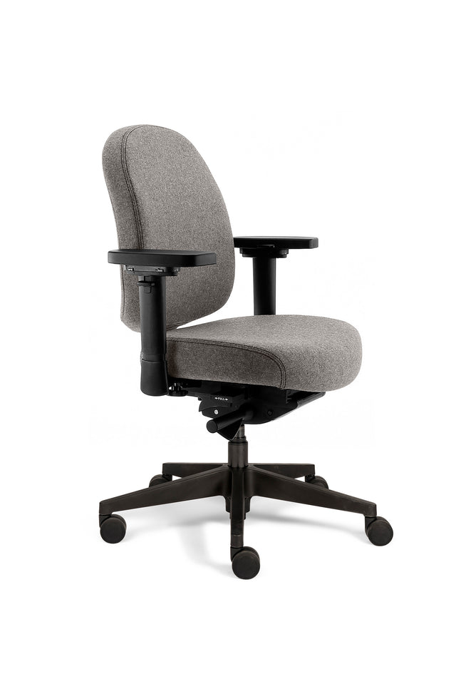 Directiestoel TPX Compact met middelhoge rug lichtgrijs wolvilt