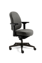 Directiestoel TPX Compact met middelhoge rug middengrijs wolvilt