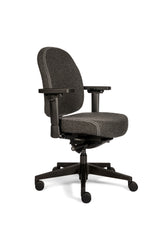 Directiestoel TPX Compact met middelhoge rug donkergrijs wolvilt