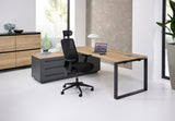 Directiebureau Ora 224x180 cm rechts halifax eiken