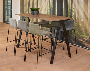 Bartafel Ora 120-180x80 cm V-poot 110 cm hoog