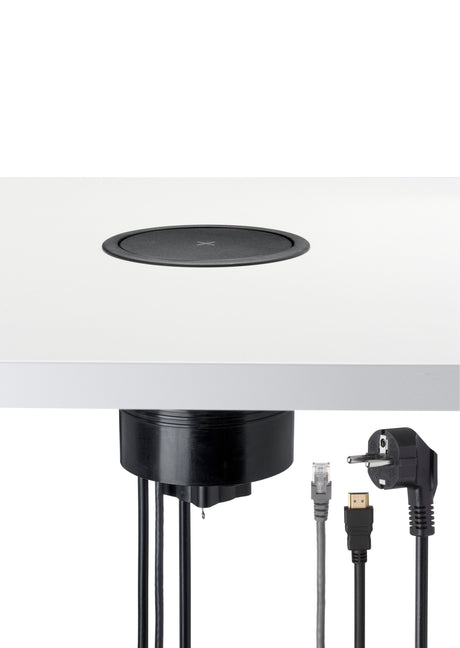 Pop-up stopcontact Ora 12 cm met HDMI en CAT6