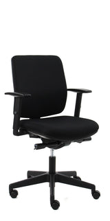Compacte bureaustoel Office 150 Comfort, zwart gestoffeerd