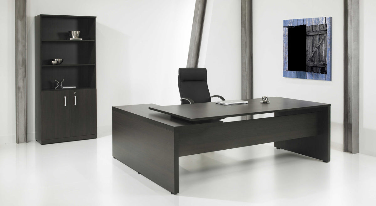 Directiebureau Ora 230x172 cm links donker eiken