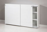 Akoestische kast Ora 120x160-240x47 cm geperforeerd, in wit