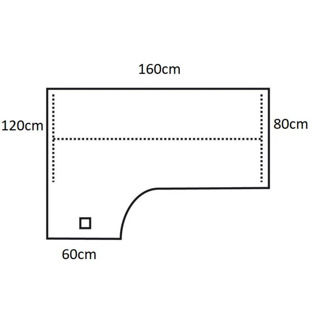 Hoekbureau Flex | 160 x 120 cm | Links