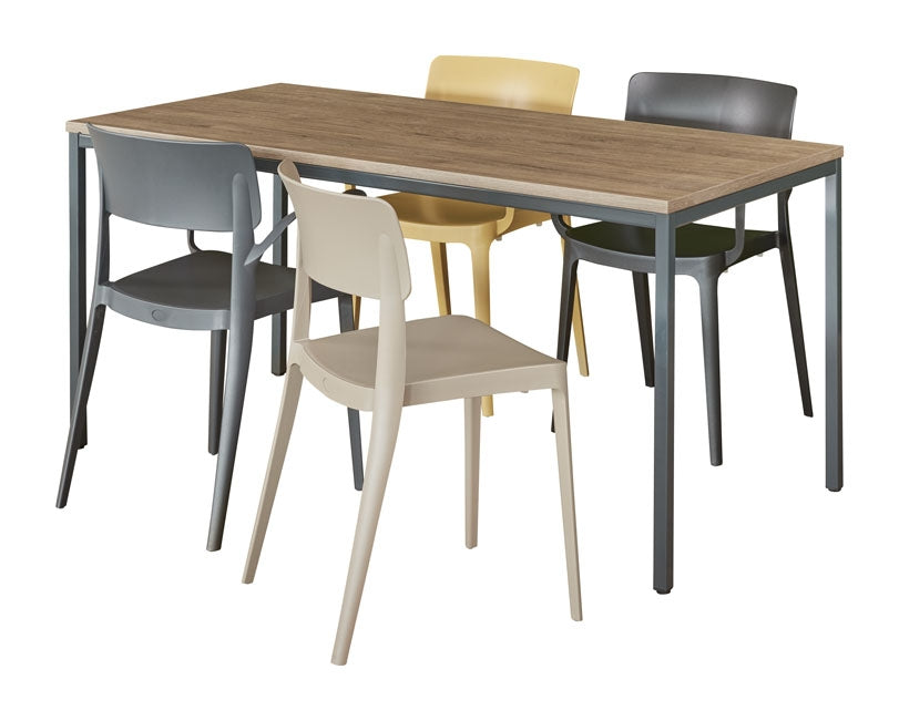 Kantine tafel, kantoortafel met stoelen