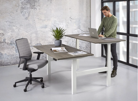 Zit-sta bureau p-stand duo