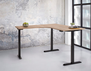 Hoekbureau Ora 200x80 + 80x60 cm zit-sta 3 motoren Premium