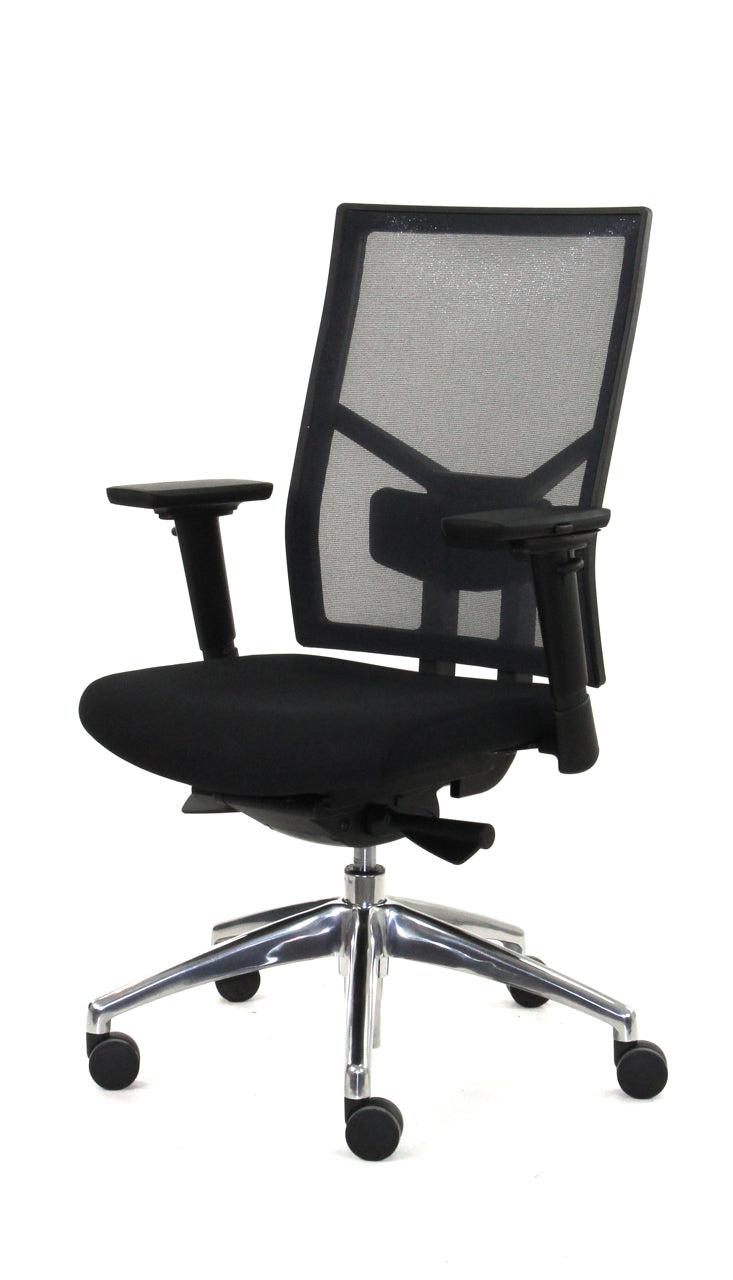 Ergonomische bureaustoel Hypster+ met netrug, vooraanzicht