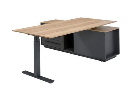 Directiebureau Ora 224x180 cm links halifax eiken
