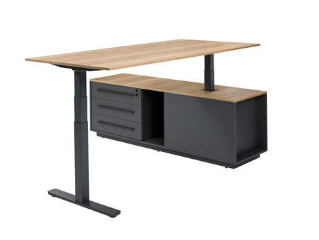 Directiebureau Ora 224x180 cm links halifax eiken