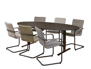 Vergadertafel Ora 220x110 cm ovaal T-poot