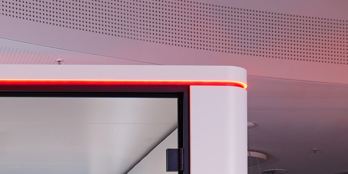 Rode ledstrip die aangeeft dat de se:cube bezet is