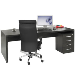 Directiebureau Antraciet Eiken | 210 x 90 cm