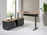 Directiebureau Ora 224x180 cm elektrisch zit-sta halifax eiken