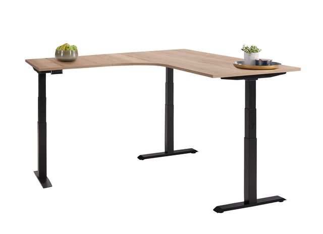 Hoekbureau Ora 180x80 + 80x60 cm zit-sta 3 motoren Premium