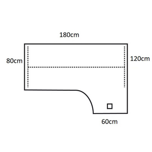 Hoekbureau Flex | 180 x 120 cm | Rechts